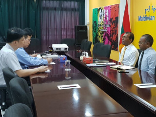 Former President Mohamed Nasheed met with Ambassador Zhang Lizhong on Wednesday
