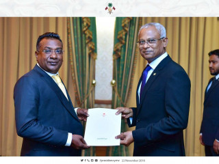 ރައީސް ސޯލިހް ޖާބިރުއަށް މަގާމުގެ ފަތްކޮޅު އަރުއްވަނީ:- ރައްޔިތުންގެ މަޖިލީހުގެ އިންތިޚާބުގައި ޖާބިރު އަމިއްލަ ގޮތުން ވާދަކުރައްވަން ވަނީ ނިންމަވާފައި