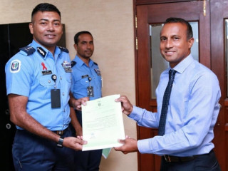 އެމްސީ ހަމީދަށް މަގާމުގެ ލިޔުން ދެއްވީ ކޮމިޝަނާ އޮފް ޕޮލިސް ހަމްދޫން ރަޝީދު