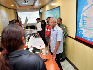 ނެޝަނަލް ޑިޒާސްޓަރ މެނޭޖުމަންޓް ސެންޓަރަށް ރައީސް ވަޑައިގެން އެތަނުގެ މަސައްކަތް ބައްލަވާ ލައްވަނީ