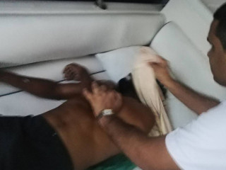 Three men were diving to catch bait fish near the Outrigger Konotta Resort in Gaafu Dhaal atoll