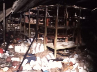 The Maldives National Defence Force said that the fire was reported at 12:48am