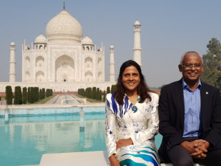 The first couple at the Taj Mahal