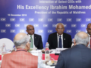 Foreign Minister Abdulla Shahid with President Ibrahim Mohamed Solih