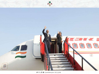 President Ibrahim Mohamed Solih and First Lady Fazna Ahmed returned to Maldives on Tuesday evening