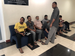 A number of taxi drivers had gathered at the Transport Ministry to meet the minister