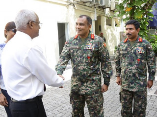 ބަންޑާރަ ކޮށްޓަށް ރައީސް ވަޑައިގެންނެވުމުން، ޗީފް އޮފް ޑިފެންސް ފޯސް ޝަމާލު މަރުހަބާ ދަންނަވަނީ