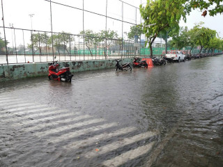 The heavily congested capital is relatively flat and so prone to flooding due moderate and heavy rain