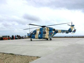 The helicopter is one of two such rotorcrafts developed by the Hindustan Aeronautics Limited and gifted to the Maldives National Defence Force to be used for local operations