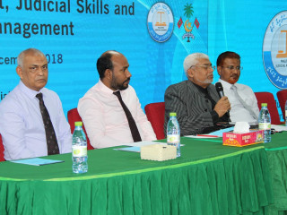 Justice Haji Hamid Sultan and Sheikh Haji Mohamed Haji Mokhtar are leading the seminar