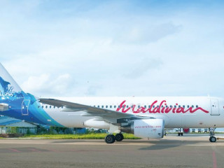 An aircraft operated by national airline, Maldivian