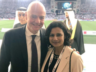 Maldives candidate for Asian FIFA Council seat, Mayan, meets FIFA President