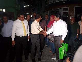 Former President Mohamed Nasheed at the event on Monday night