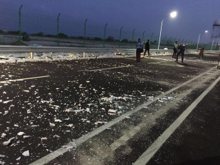 The result of a road accident on the Sinamalé Bridge on Tuesday night