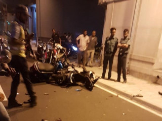 މާލޭގައި މިރޭ ހިނގި ނުރައްކާތެރި އެކްސިޑެންޓް