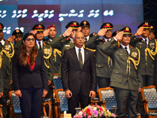 64 ވަނަ އަސާސީ ތަމްރީން ފުރިހަމަކުރި ސިފައިން ހުވާކުރުމުގެ ރަސްމިއްޔާތު ގައި ރައީސް ސާލިހު ބައިވެރިވެވަޑައިގަންނަވަނީ