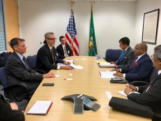 ފޮރިން މިނިސްޓަރ އަބްދުﷲ ޝާހިދު، އެމެރިކާއަށް ކުރައްވާ ދަތުރުފުޅުގެ ތެރެއިން