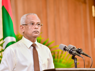 President Ibrahim Mohamed Solih speaking at the press conference on Thursday, 24th January, 2019