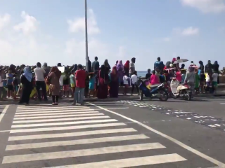 The swimming track area in capital city Malé