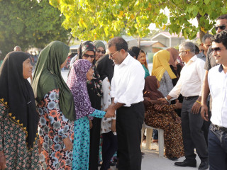 ރައީސް ނަޝީދަށް ހޯރަފުށިން މަރުހަބާ ދެންނެވުން
