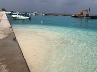 The island\'s harbour was constructed three years ago