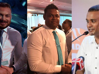 From left: Muaz Haleem, Naif Shaukath, Shifaaq Mufeed