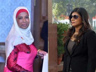 Housing Minister Aminath Athifa Shakoor and Defence Minister Mariya Didi