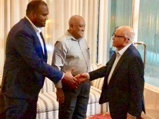 Maumoon is welcomed upon his return to Maldives