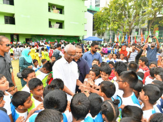 President Solih attends \'MILO Kids Football Fiesta\' closing ceremony