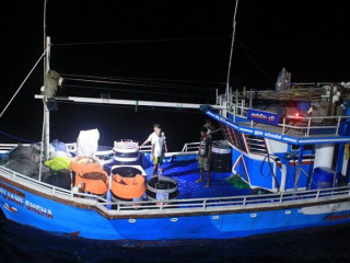 A captured fishing boat