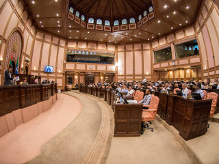 Parliamentarians at a People\'s Majlis sitting