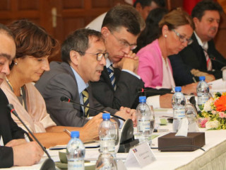 EU Ambassador Tung-Lai Margue and 11 Heads of Mission at the Maldives-EU Policy Dialogue