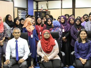 Aasandha employees at the website launching event