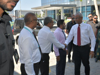 President Solih following the inauguration of the Centre for Mental Health on Monday