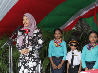 ޓްރާންސްޕޯޓް މިނިސްޓަރު އައިޝަތު ނަހުލާ ހޯރަފުށީގައި ވާހަކަފުޅު ދައްކަވަނީ