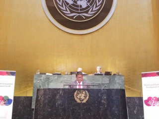 Environment Minister Hassan at the UN Headquarters
