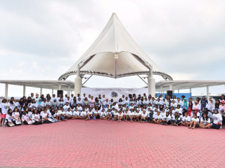 First Lady takes part in swimming event held to empower women