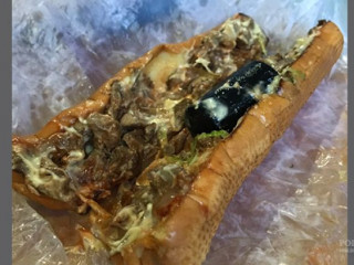 Officers found a film cannister containing what they ‘believe to be a prohibited substance’ tucked inside the sandwich