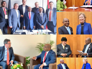 Photo collage of Minister Shahid in Berlin