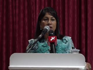 ގްލޯބަސް ބިޒްނަސް ޕްރޮޖެކްޓް ފެށުމުގެ ރަސްމިއްޔާތުގައި ކުރީގެ ހެލްތު މިނިސްޓަރު މަރިޔަމް ޝަކީލާ ވާހަކަ ދައްކަވަނީ