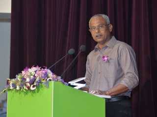 މަންފާ ސެންޓަރުގެ 15 ވަނަ އަހަރީ ދުވަސް ފާހަގަކުރަން ބޭއްވި ހަފުލާގައި ރައީސް ސޯލިހު ވާހަކަފުޅު ދައްކަވަނީ