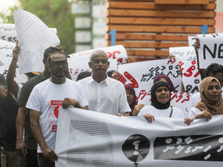 President Solih at the march