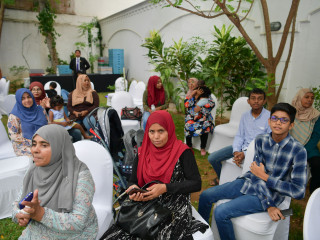 Residents in Sri Lanka at an event held by the Maldivian embassy