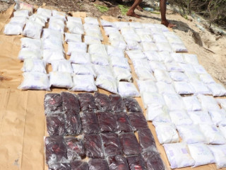 ރޭގެ އޮޕަރޭޝަންގައި ފުލުހުން އަތުލައިގަތް 150 ކިލޯގެ މަސްތުވާތަކެތި