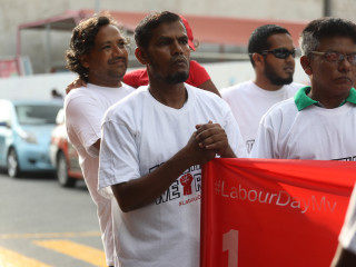 މަސައްކަތްތެރިންގެ ހައްޤުތައް ހޯދައިދިނުން އެދި ކުރިއަށްދިޔަ މުޒާހަރާއެއްގެ ތެރެއިން