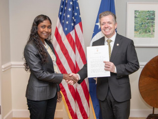 She presented her credentials at a meeting on Wednesday