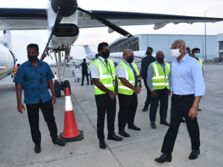 President concludes a two-day tour of South Miladhunmadulu Atoll