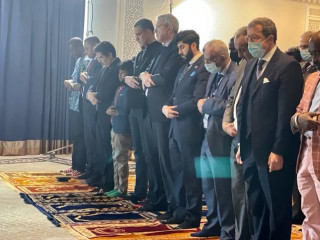 Abdulla Shahid led the Friday prayer at the United Nations on April 29