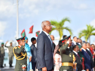 The President and First Lady observe Independence Day military parade and display