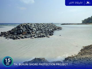 MTCC has stated that the Shore Protection Project of Buruni Island in Thaa Atoll is well underway